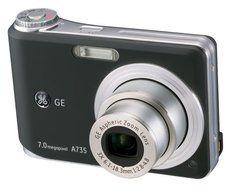 GE-A735 7MP Digital Camera with 3X Optical Zoom (Black) N4