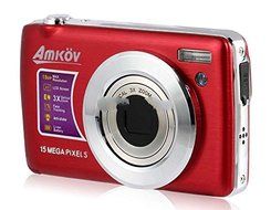 Amkov 800-Oe 2.7" Tft Lcd Screen Digital Camera With 4X Digital Zoom &amp; 3X Optical Zoom (Red) Produced by YSK N3