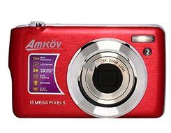 Amkov 800-Oe 2.7" Tft Lcd Screen Digital Camera With 4X Digital Zoom &amp; 3X Optical Zoom (Red) Produced by YSK N4