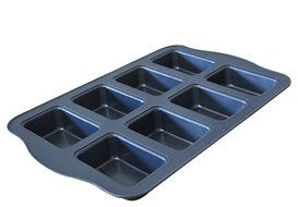 Fasmov 8-Well Nonstick Loaf Pan,Mini