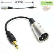 CGTime 3.5mm (Mini) 1/8" TRS Stereo Male to XLR Male Adapter Cable Cord 7 inch (35RM-XLRM) N6
