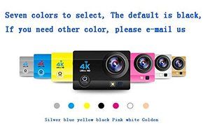 51youg 4K Ultra HD 30M Deep Diving Sports Video Helmet Camera Mini DV RF Wifi Remote Control 2.0&quot; TFT LCD 170&deg;... N6