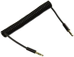 Monoprice 109564 Coiled 3-Feet 3.5mm Male to 3.5mm Male Stereo Audio Cable, Black N3