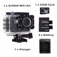SJCAM SJ4000 WiFi 1080P Full HD Action Camera Sport DVR (Black) Comes With 2 Batteries + Charger + 32GB Memory...