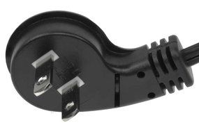 SF Cable 6ft USA low profile angled NEMA 1-15P 2 Prong Plug to IEC C7 with 18/2 SPT-2 Wire N5
