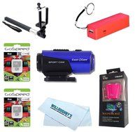 iON Cool-iCam S3000 (Blue) Waterproof Action Camcorder + 2x 8GB + Selfie Stick + Microfiber Cloth + Bluetooth...