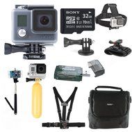 Focus Camera Bundle: GoPro HERO HD with 120GB Deluxe Accessory Bundle (Includes Two 32GB Sony Micro SD Cards)