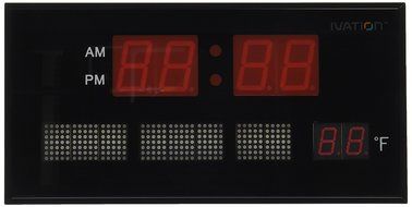 DBTech JID0316GRN Big Oversized Digital Red LED Calendar Clock with Day Date and Temperature (Green) N5