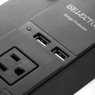 ISELECTOR Surge Protector 4320J 5-Outlet Individual Switch Power Strip with 3.4A 2-Port USB Charging Station N14
