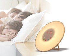 Amteker Wake-Up Light Alarm Clock With Sunrise Simulation And FM Radio Sounds,Touch Control N4