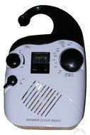 Water-Resistant AM/FM Portable Shower Clock Bath Bathroom Radio N3