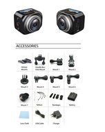 SEREE S2-BK Ultra HD 4K 360 Degree Action Waterproof Panoramic Sport DV Camera Multi-mode WIFI VR Camera &hellip; (Black) N13