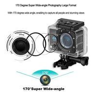 [With Wrist Remote Control] Sports Camera, 2.0 Inch 1080P HD 170 Degree 4K Ultra-Wide Angle Lens Remote Waterproof... N4