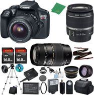 Canon T6 Camera with 18-55mm IS + Tamron 70-300mm AF Lens + 2pcs 16GB Memory + Case + Card Reader + Tripod + ZeeTech...