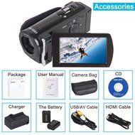 Camera Camcorders, Besteker Portable Digital Video Camcorder Max. 16.0 Megapixels HD 720P DV 2.7 Inches TFT LCD... N9