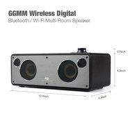 GGMM M3 Retro Wi-Fi/Bluetooth Stereo Wireless Leather Speaker | Featuring 40W Output, Multi-Room Play, Airplay... N22