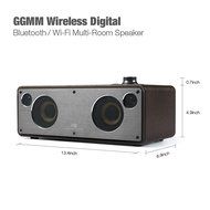 GGMM M3 Retro Wi-Fi/Bluetooth Stereo Wireless Leather Speaker | Featuring 40W Output, Multi-Room Play, Airplay... N23