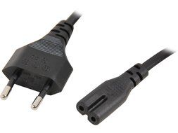 Nippon Labs POW-13206-EU 6-Feet European Notebook Power Cord Non Polarized, Black