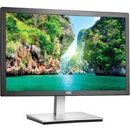 23.6&quot; AOC HDMI/VGA Ultra Slim Gaming Monitor 1080p Widescreen LED LCD E2476VWM6 (Certified... N4