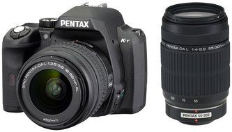 Pentax K-r 12.4 MP Digital SLR Camera with 3.0-Inch LCD and 18-55mm f/3.5-5.6 and 55-300mm f/4-5.8 Lenses (Black)
