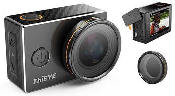 2.3K WIFI Action Camera, ThiEYE V5e Big Eye Sport Cam 16MP 1080P FHD 60M Waterproof With Amberalla Chipset Sony...