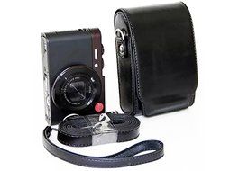 CEARI PU Leather DSLR Camera Case Bag with Neck Shoulder Strap for Panasonic Lumix DMC-ZS30 DMC-ZS35 DMC-ZS40... N4