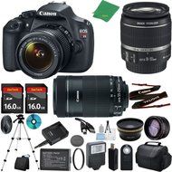 Canon T5 Camera with 18-55mm IS + 55-250mm STM Lens + 2pcs 16GB Memory + Case + Memory Card Reader + Tripod +...