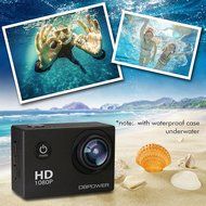 DBPOWER Waterproof Action Camera 12MP 1080P HD with 2 Batteries and Free Accessories Kit(White) N14