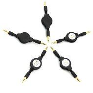 3.5mm Audio Cable, CAM-ULATA 2.5 Feet Auxiliary Retractable Male to Male Stereo Audio AUX Extension Cable Cord...