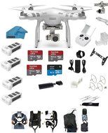 DJI Phantom 3 Advanced Quadcopter Drone with 2.7K HD Video EVERYTHING YOU NEED Kit + 4 Total DJI Batteries + Snap... N3
