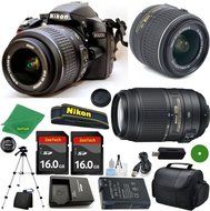 D3200 24.2 MP CMOS Digital SLR, NIKKOR 18-55mm f/3.5-5.6 Auto Focus-S DX VR, AF-S DX NIKKOR 55-300mm f/4.5-5.6G...