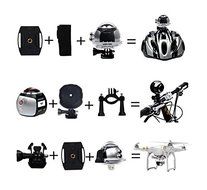 Wireless VR Action Waterproof Outdoor Sports DV Player 16MP 3D WiFi 4K 360 Panoramic Camera 4K HD 30fps Waterproof... N6