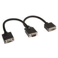 Tripp Lite High Resolution VGA Monitor Y Splitter Cable (HD15 M to 2x HD15 F) 1-ft.(P516-001-HR)