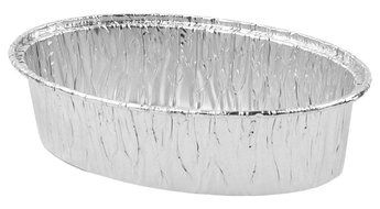 Disposable Aluminum Foil Mini Loaf Pans Tart Custard Pie 4-1/2", Oval Shape Small Wiht Plastic Lid for Pastries... N3