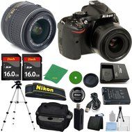 Nikon D5200 Digital SLR - International Version (No Warranty), 18-55mm f/3.5-5.6 DX VR, 2pcs 16GB ZeeTech Memory...
