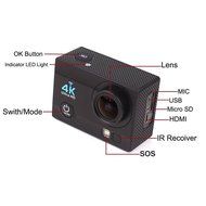 4K Sports Camera, Action Waterproof Camera WiFi with Remote Control - 2.0 Inch Ultra 1080P Full HD DV 16MP 170... N2