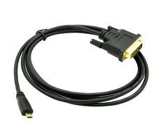 Get It Home (1 Pack) High Speed Micro Hdmi to DVI-D (dual link 24+1) Cable Male-male (6 Feet) for Hd Quality Video... N2