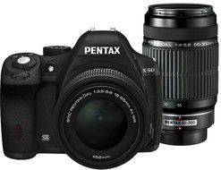 Pentax K-50 DSLR Camera with 18-55mm WR and 55-300mm Lenses - International Version N5