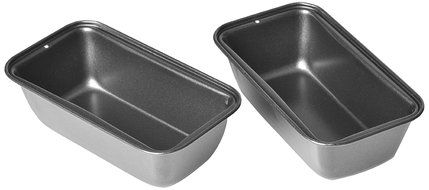 Chloe's Kitchen 201-503 Loaf Pan 2-Piece Set, Mini