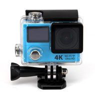 TONSEE WIFI Sports Camera Ultra HD 4K Dual Screen 2&quot; LCD Video With Remote Control, Sky Blue N3