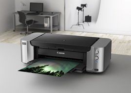 Canon PIXMA Pro-100 Wireless Color Professional Inkjet Printer with Airprint and Mobile Device Printing N3