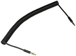 Monoprice 109564 Coiled 3-Feet 3.5mm Male to 3.5mm Male Stereo Audio Cable, Black N4