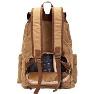 Angelstormy Canvas SLR DSLR Camera Shoulder Bag with Waterproof Rain Cover Backpack For Sony Canon Nikon Olympus... N3