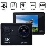 4k 1080P HD Waterproof Wifi Wireless Sports Action Camera with 2 inch LCD Screen- Black N2
