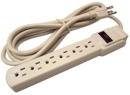 Shaxon PYF-69-12, 6 Outlet Power Strip,12 Feet Cord - White N3