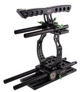 BMCC Cage Rig with 150Wh Li-ion Battery Power Supply and Follow Focus Matte Box for BlackMagic Camera Kit N4