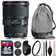 Canon EF 16-35mm f/4L IS USM Lens + 32GB Class 10 High-Speed Memory Card + UV Filter + Lens Cap Holder + Cleaning...