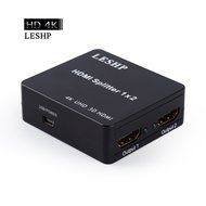 HDMI Splitter, LESHP Ultra HD 4K x 2K 1x2 HDMI Switch Switcher Amplifier Ver 1.4 Certified For 3D 1080P HD HDTV... N4
