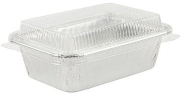 Aluminum Foil Mini-Loaf Bread Bake Pan Small Pan for Baking w/Clear Lid 20 Sets