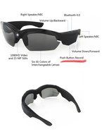Custos Bluetooth 1080p Video Sun Glasses POV Recording Eyewear &amp; HD DVR Spy Camera - Push Button &amp; Hands Free... N2